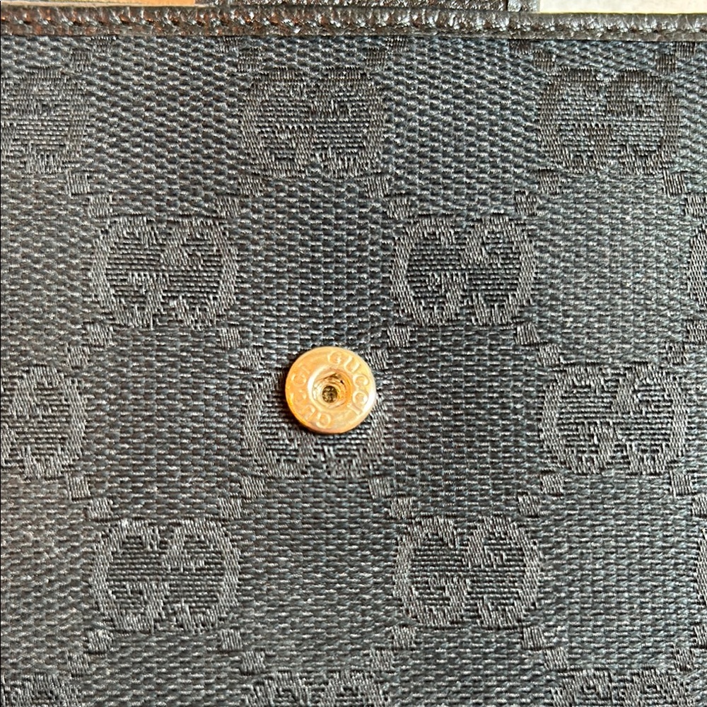 Gucci Black Wallet with Monogram and Gold Hardware - Picture 12 of 12